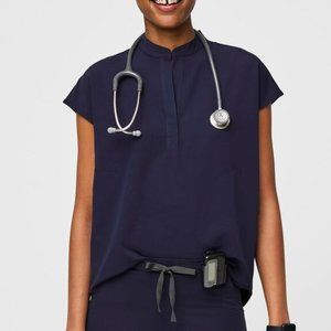 FIGS Rafaela Scrub Top- Navy XS